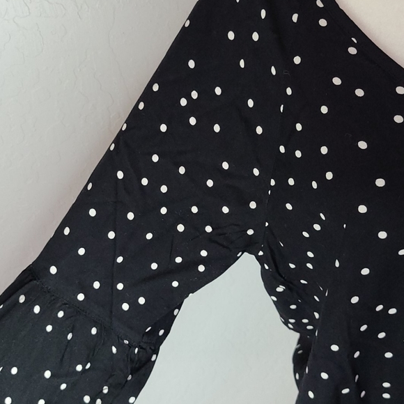 NWT Roxy black & white polka dot crop top small - Picture 3 of 10